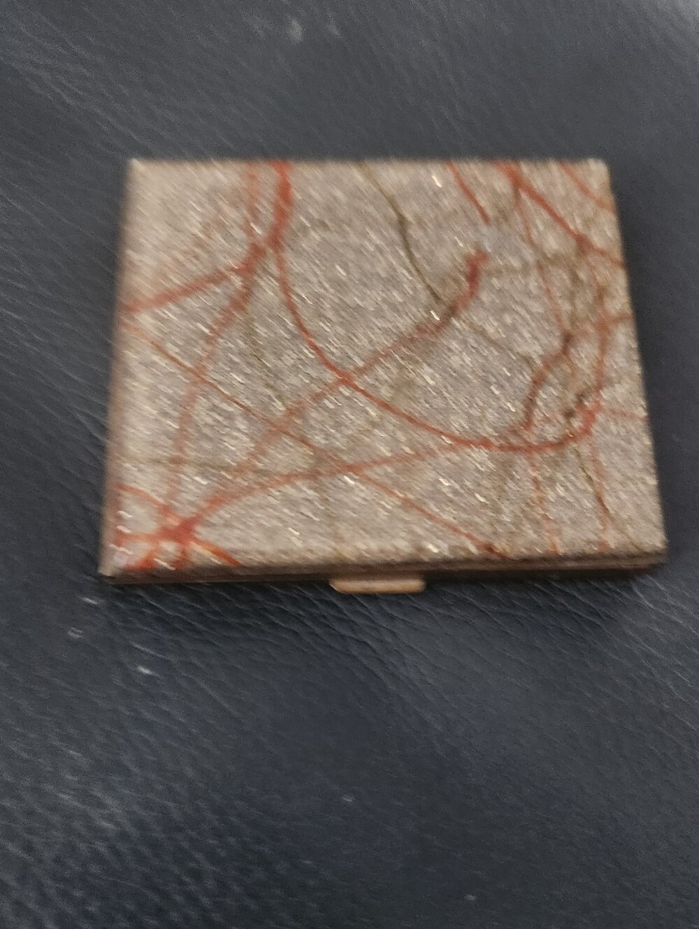 Vintage Abstract  Painted Makeup Compact No Mirror.